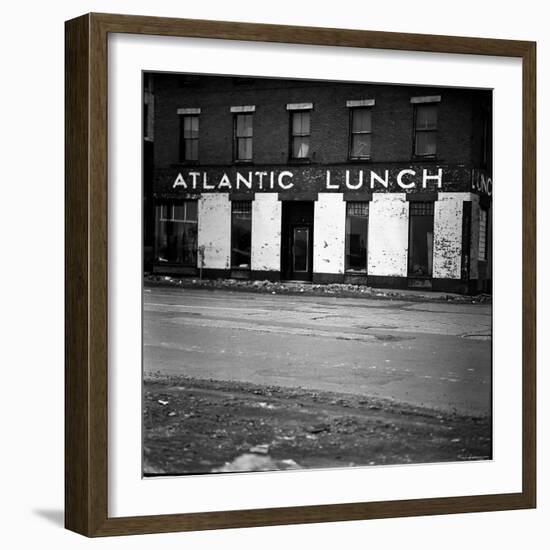 Waterfront Building, Atlantic Lunch, Scheduled to Be Demolished During Urban Renewal-Walker Evans-Framed Photographic Print