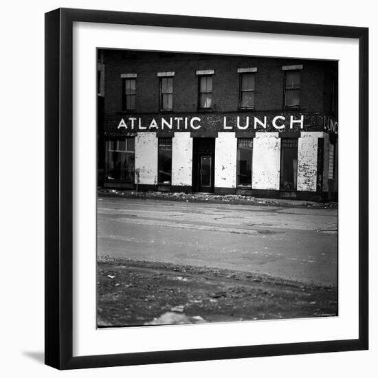 Waterfront Building, Atlantic Lunch, Scheduled to Be Demolished During Urban Renewal-Walker Evans-Framed Photographic Print