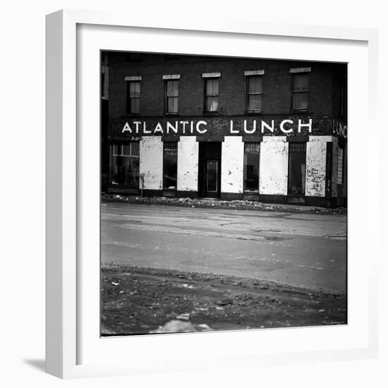 Waterfront Building, Atlantic Lunch, Scheduled to Be Demolished During Urban Renewal-Walker Evans-Framed Photographic Print