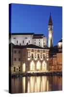 Waterfront Buildings at the Harbour and Bell Tower of Cathedral of St. George-Markus Lange-Stretched Canvas