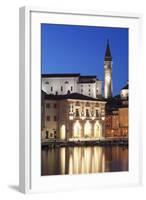 Waterfront Buildings at the Harbour and Bell Tower of Cathedral of St. George-Markus Lange-Framed Photographic Print