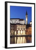 Waterfront Buildings at the Harbour and Bell Tower of Cathedral of St. George-Markus Lange-Framed Photographic Print