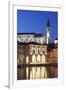 Waterfront Buildings at the Harbour and Bell Tower of Cathedral of St. George-Markus Lange-Framed Photographic Print