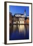 Waterfront Buildings at the Harbour and Bell Tower of Cathedral of St. George-Markus Lange-Framed Photographic Print