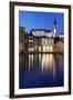 Waterfront Buildings at the Harbour and Bell Tower of Cathedral of St. George-Markus Lange-Framed Photographic Print