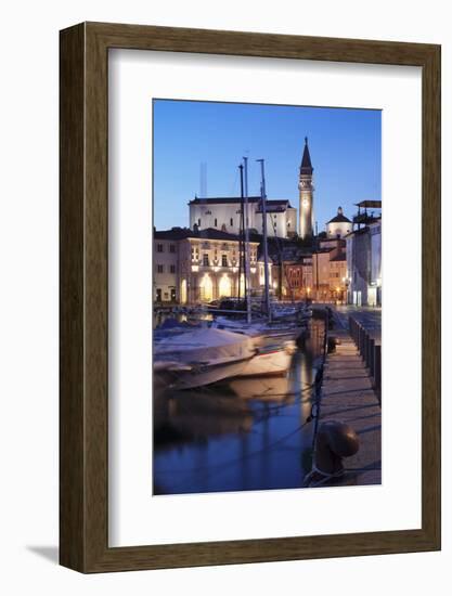 Waterfront Buildings at the Harbour and Bell Tower of Cathedral of St.George-Markus Lange-Framed Photographic Print