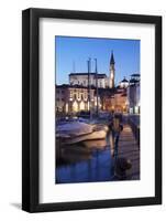 Waterfront Buildings at the Harbour and Bell Tower of Cathedral of St.George-Markus Lange-Framed Photographic Print