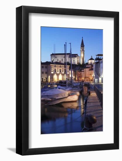 Waterfront Buildings at the Harbour and Bell Tower of Cathedral of St.George-Markus Lange-Framed Photographic Print