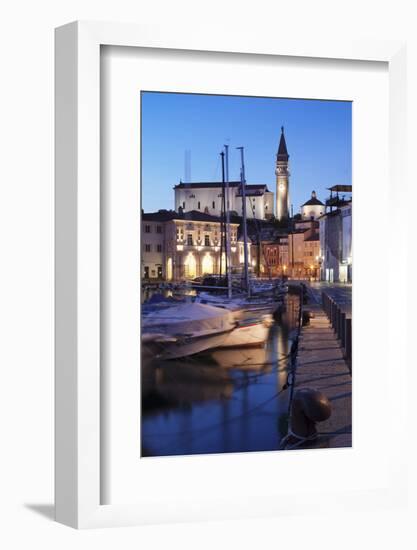 Waterfront Buildings at the Harbour and Bell Tower of Cathedral of St.George-Markus Lange-Framed Photographic Print