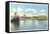 Waterfront, Cleveland, Ohio-null-Framed Stretched Canvas