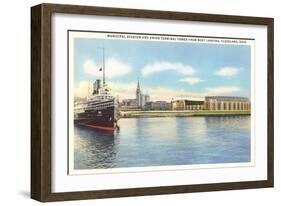 Waterfront, Cleveland, Ohio-null-Framed Art Print