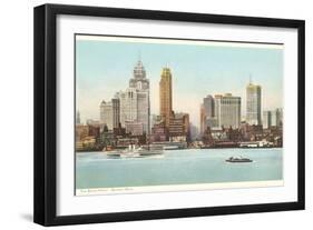 Waterfront, Detroit, Michigan-null-Framed Art Print