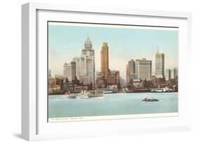 Waterfront, Detroit, Michigan-null-Framed Art Print