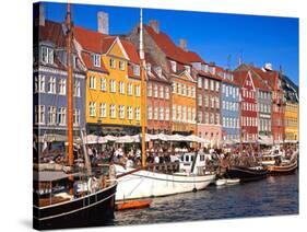 Waterfront District, Nyhavn, Copenhagen, Denmark, Scandinavia, Europe-Gavin Hellier-Stretched Canvas