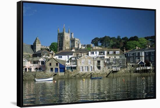 Waterfront, Fowey, Cornwall, England, United Kingdom-Julia Bayne-Framed Stretched Canvas