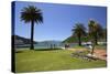 Waterfront Gardens, Picton, Marlborough Region, South Island, New Zealand, Pacific-Stuart Black-Stretched Canvas