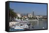 Waterfront, Harbour and Cathedral, Split, Croatia, Europe-John Miller-Framed Stretched Canvas