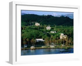 Waterfront Houses, Inarajan, Guam-John Elk III-Framed Premium Photographic Print