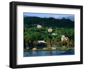 Waterfront Houses, Inarajan, Guam-John Elk III-Framed Photographic Print