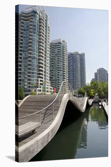 Waterfront Marina, Wave Deck, Lake View Apartments, Toronto, Ontario, Canada-Cindy Miller Hopkins-Stretched Canvas