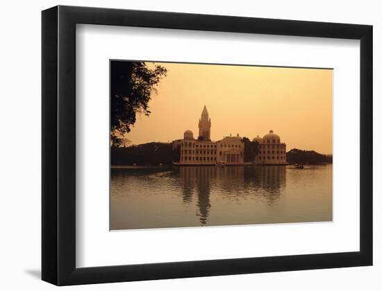 Waterfront Pavilion in China-null-Framed Art Print