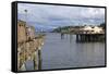 Waterfront Restaurant in Tacoma, Washington State, United States of America, North America-Richard Cummins-Framed Stretched Canvas