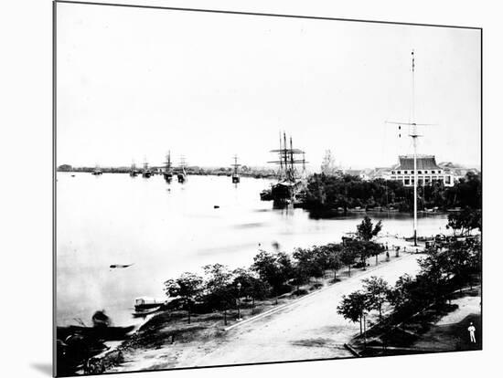 Waterfront, Saigon, C.1870s-null-Mounted Photographic Print