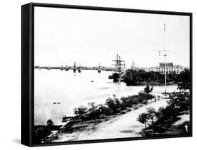 Waterfront, Saigon, C.1870s-null-Framed Stretched Canvas