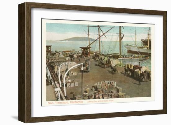 Waterfront Scene, San Francisco, California-null-Framed Art Print