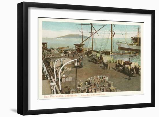 Waterfront Scene, San Francisco, California-null-Framed Art Print