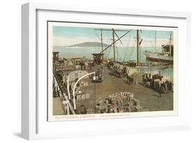 Waterfront Scene, San Francisco, California-null-Framed Art Print
