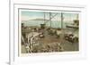 Waterfront Scene, San Francisco, California-null-Framed Premium Giclee Print