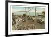 Waterfront Scene, San Francisco, California-null-Framed Premium Giclee Print
