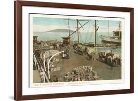 Waterfront Scene, San Francisco, California-null-Framed Art Print