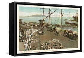 Waterfront Scene, San Francisco, California-null-Framed Stretched Canvas