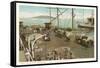 Waterfront Scene, San Francisco, California-null-Framed Stretched Canvas