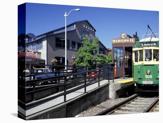 Waterfront Streetcar, Seattle, Washington, USA-Jamie & Judy Wild-Stretched Canvas