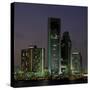 Waterfront View of City Skyline, Corpus Christi, Texas-Walter Bibikow-Stretched Canvas