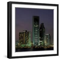 Waterfront View of City Skyline, Corpus Christi, Texas-Walter Bibikow-Framed Photographic Print