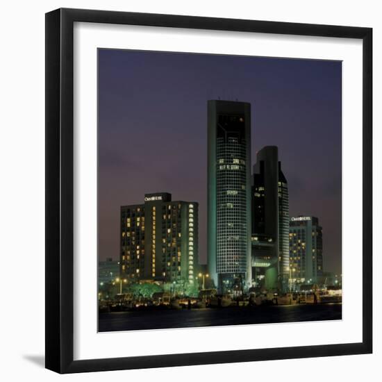 Waterfront View of City Skyline, Corpus Christi, Texas-Walter Bibikow-Framed Photographic Print