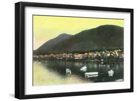 Waterfront View of Indian Town - Sitka, AK-Lantern Press-Framed Art Print