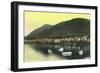 Waterfront View of Indian Town - Sitka, AK-Lantern Press-Framed Art Print