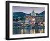 Waterfront View of Southern Harbor, Lesvos, Mithymna, Northeastern Aegean Islands, Greece-Walter Bibikow-Framed Photographic Print