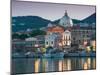 Waterfront View of Southern Harbor, Lesvos, Mithymna, Northeastern Aegean Islands, Greece-Walter Bibikow-Mounted Photographic Print