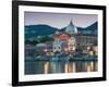 Waterfront View of Southern Harbor, Lesvos, Mithymna, Northeastern Aegean Islands, Greece-Walter Bibikow-Framed Photographic Print