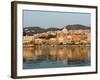 Waterfront View of Southern Harbor, Lesvos, Mithymna, Northeastern Aegean Islands, Greece-Walter Bibikow-Framed Photographic Print