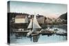 Waterfront View of the Floating Dock - Wrangell, AK-Lantern Press-Stretched Canvas