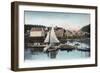 Waterfront View of the Floating Dock - Wrangell, AK-Lantern Press-Framed Art Print