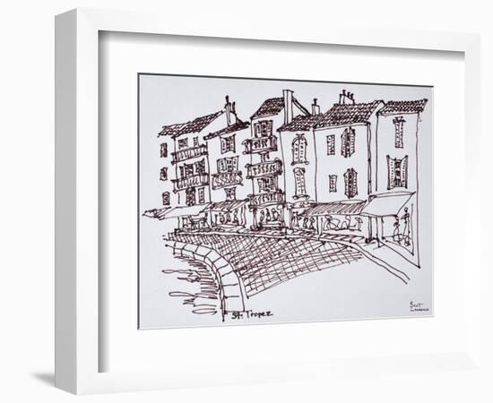 Waterfront walkway, Saint-Tropez, French Riviera, France-Richard Lawrence-Framed Photographic Print