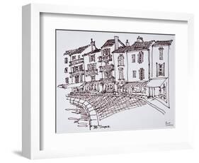 Waterfront walkway, Saint-Tropez, French Riviera, France-Richard Lawrence-Framed Photographic Print